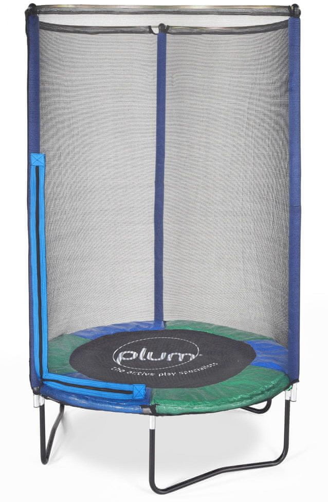 PLUM PLUM Trampolina dla dzieci z ochronną siatką 140x140x186cm