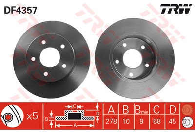 TRW KFZ Ausruestung GmbH) KFZ Ausruestung GmbH) DF4357 DF4357