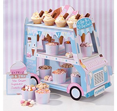 Talking Tables Ice Cream van Stand with 12 Paper Ice Cream cones 10011001004568