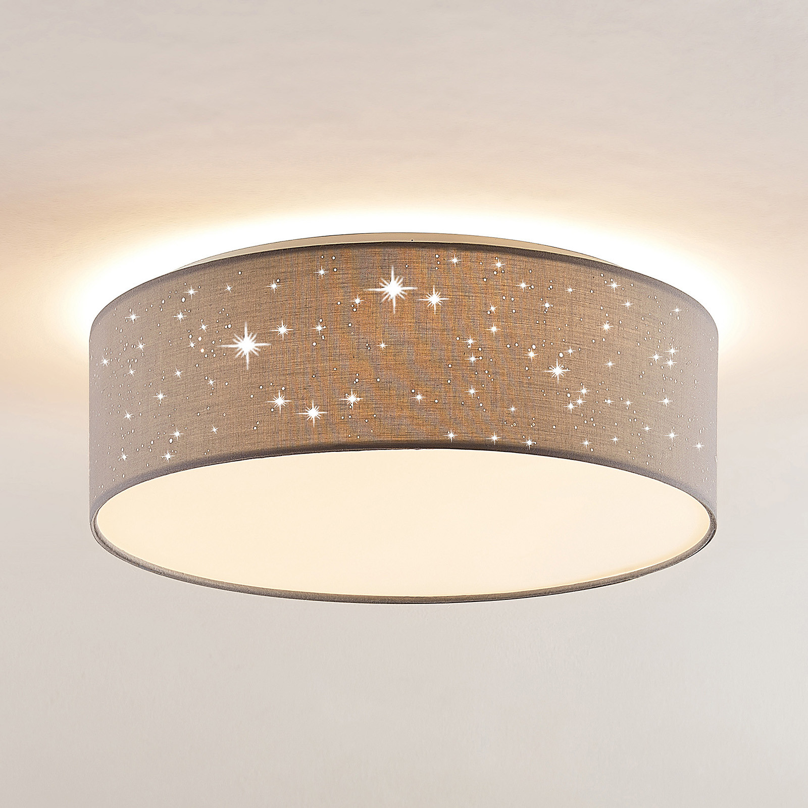 Lindby Ellamina lampa sufitowa LED 40cm jasnoszara