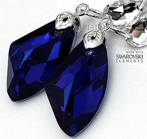 Swarovski SPECIAL długie kolczyki GALACTIC BLUES