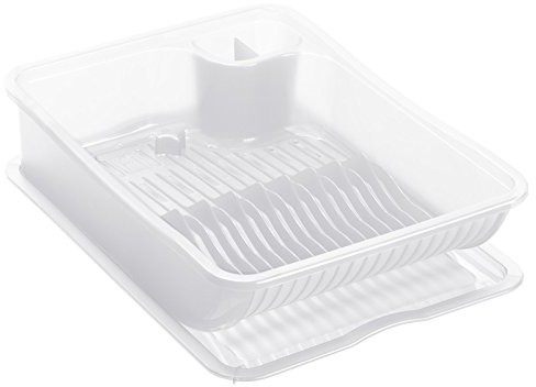 Rotho 1733200096 kosz na naczynia ociekowa ociekowa do naczyń Pace Wonder, tworzywo sztuczne, przezroczysty, 39.5 x 29.5 x 9.5 cm 1733200096