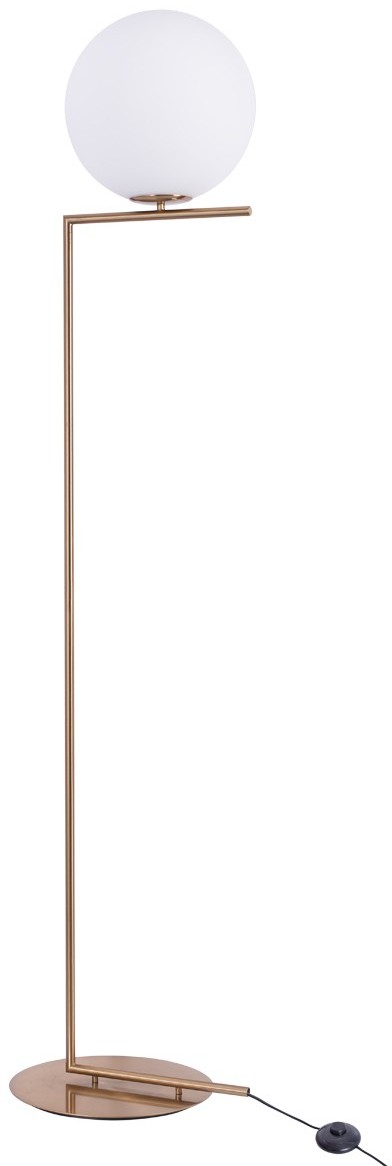Step into design Lampa podłogowa SOLARIS biało mosiężna 174 cm ST-9270 - Step into design ST-9270