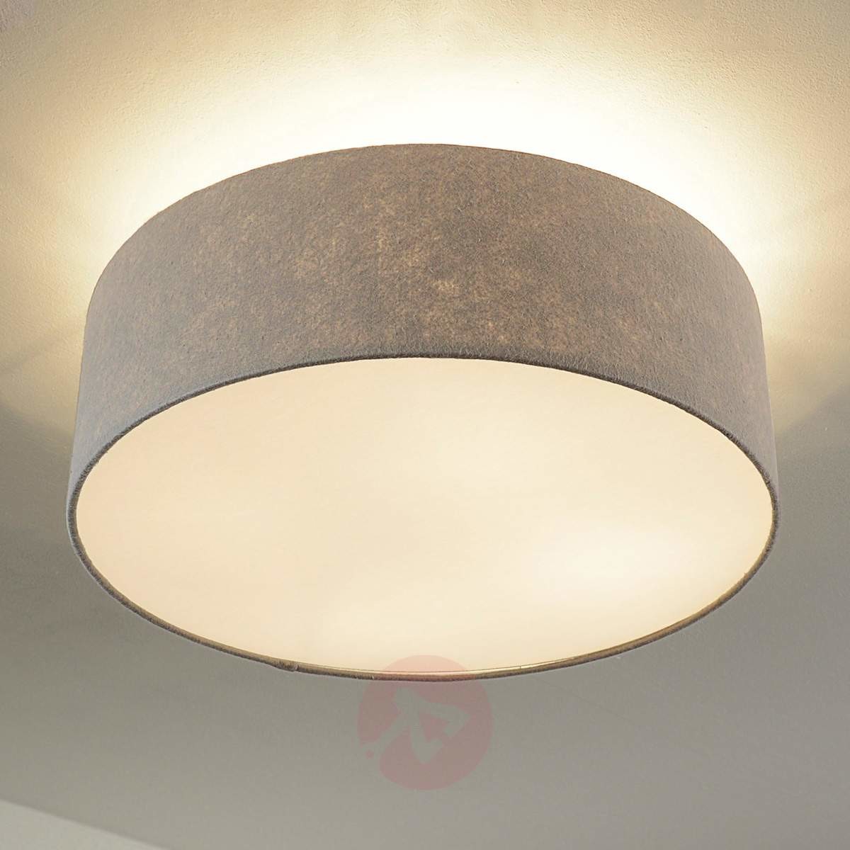Lampenwelt Filcowa lampa sufitowa GALA w szarym kolorze
