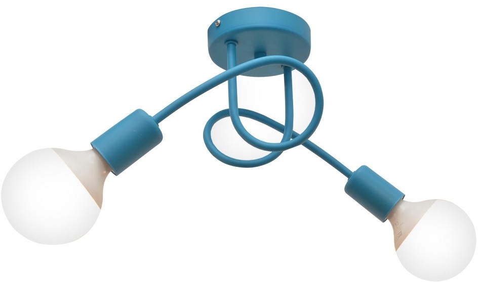 Helam Lampa sufitowa OXFORD 2xE27/60W/230V niebieski