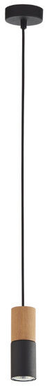 TK Lighting Nowoczesna lampa wisząca ELIT WOOD BLACK GU10 50W czarny drewno TK6309