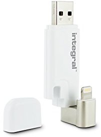 Integral ishuttle USB 3.0 Flash napęd do iPhone/iPad, biały 32 GB INFD32GBISHUTTLE