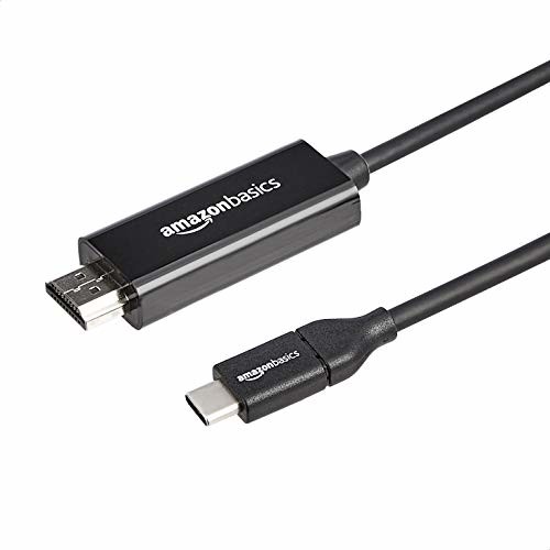 AmazonBasics AmazonBasics Kabel adaptera USB-C na HDMI, kompatybilny z Thunderbolt-3, 4K przy 30 Hz, 90 cm UTCH-3FT-L