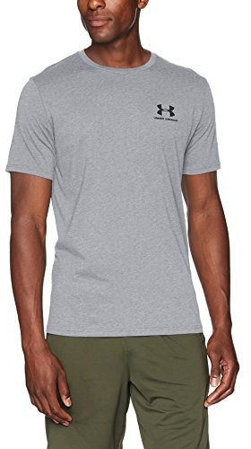 Under Armour koszulka męska Sport Style Left Chest SS koszulka z krótkim rękawem, szary, MD 1326799-036-M