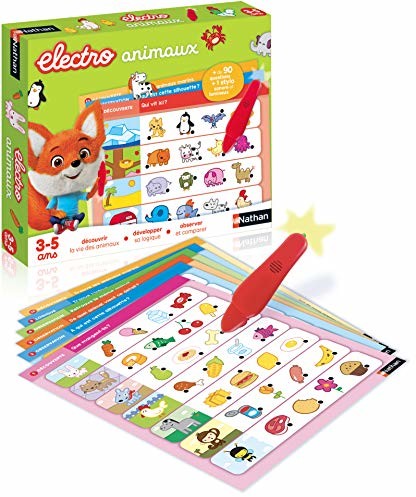 Nathan Nathan Electro Animal - Elektroniczna gra edukacyjna dla dzieci w wieku od 3 do 5 lat, 31617 31617