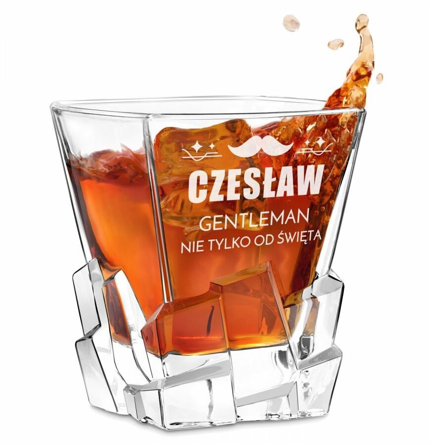 Murrano Szklanka do whisky z grawerem dla gentlemana na święta SZIB-009