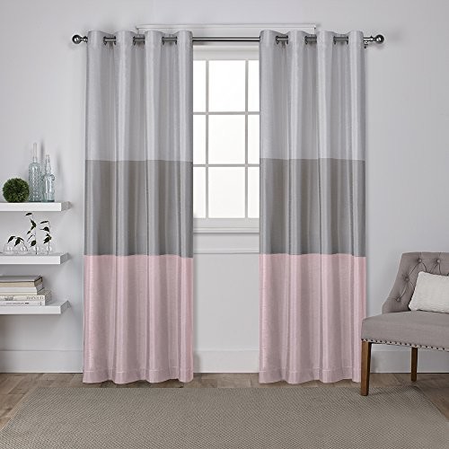 Exclusive Home Curtains Exclusive Home curtains, zębacz Chateau-zasłona do okien, ze sztucznego jedwabiu, kolorowe-para z tulejkami-Top, czerwone, 54x84 EH7951-06 2-84G