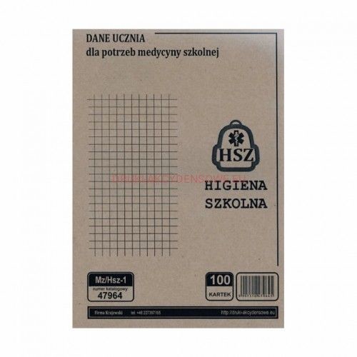 Firma krajewski Dane ucznia dla medycyny szkolnej [Mz/Hsz-1] Mz/Hsz-1