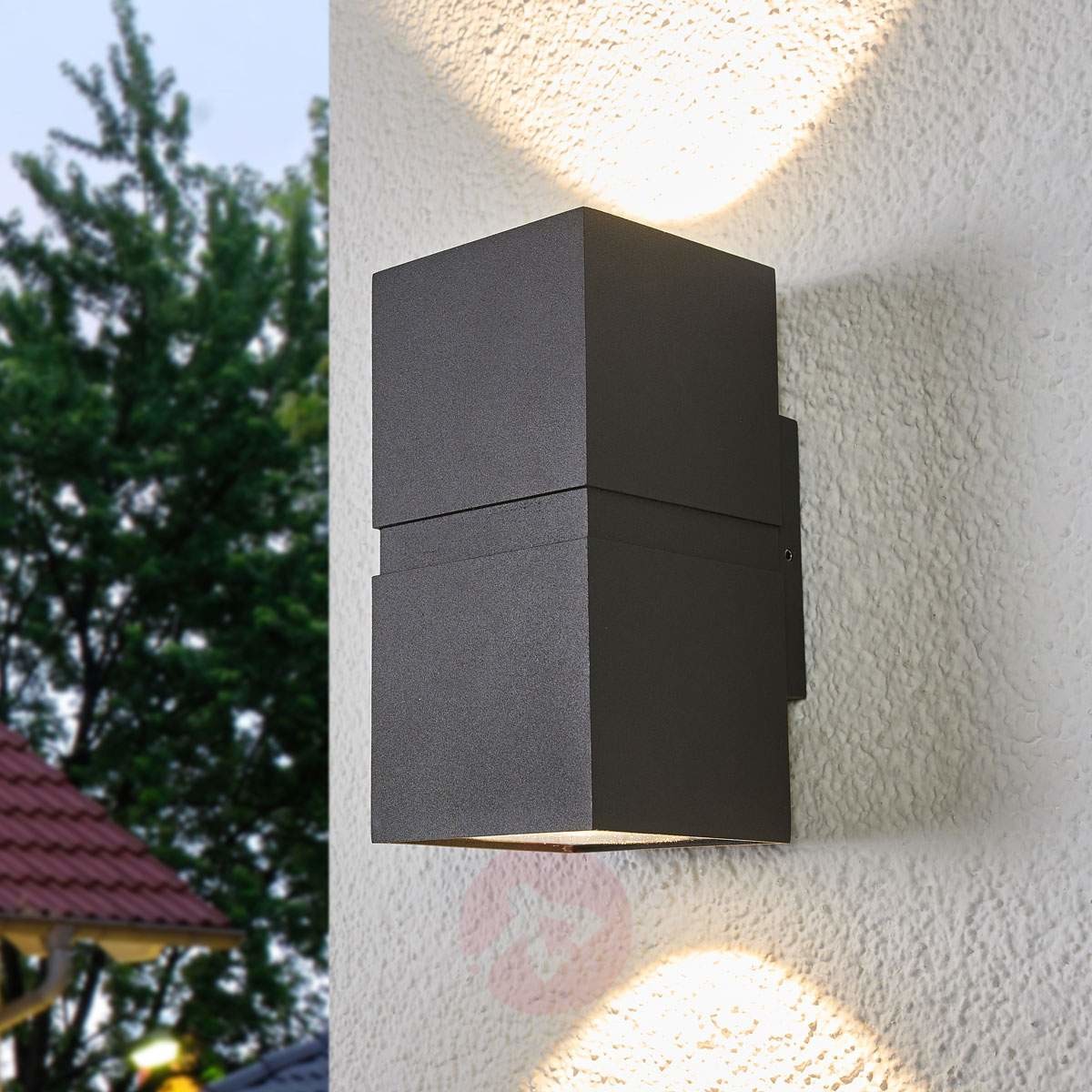 LAMPENWELT.COM Kinkiet zewnętrzny LED Gabriela, 2-pkt