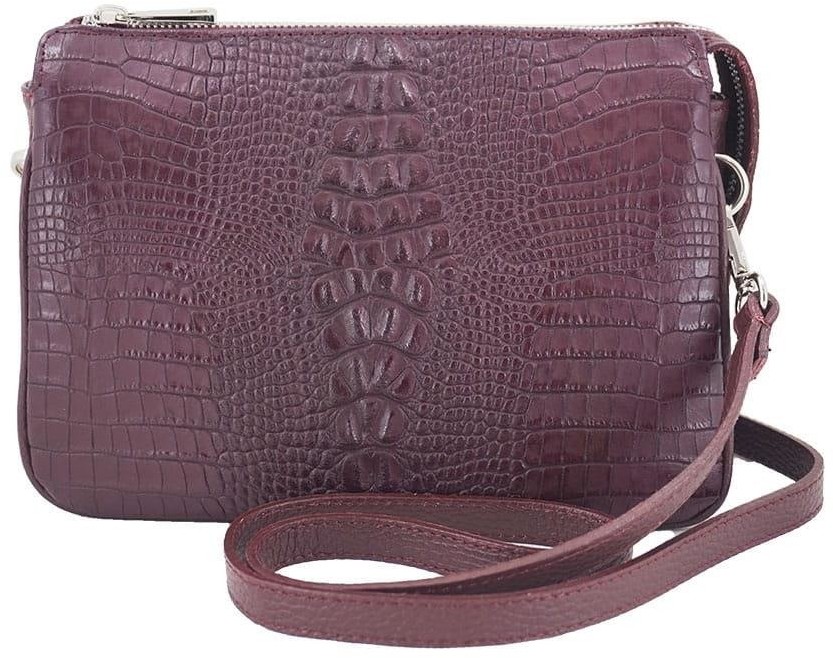 Barberini's Torebka damska z motywem CROCO - Bordowa 604/1-5