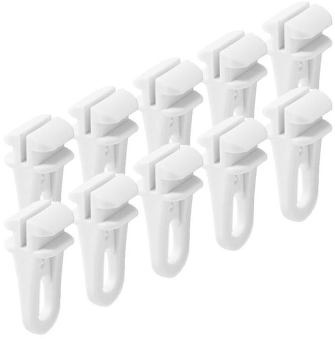 Ślizgacze do upięcia zasłon do karnisza elektrycznego Flexi MC9 10 szt. białe