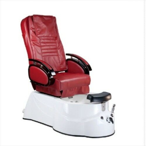 Bs fotel do pedicure z masażem br-3820d bordowy