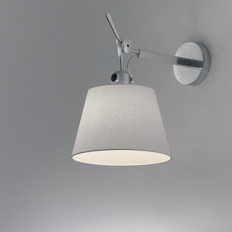 Artemide Tolomeo 18 aluminium szary lampa ścienna 1183010A + 0781040A