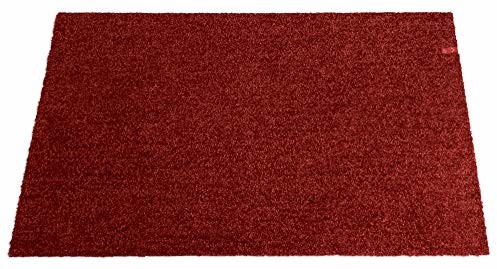Keilbach designerskie produkty 44170 Bravo-Red, wycieraczka Bravo.Red, można prać w pralce, 87 x 57 cm, tylko 9 mm grubości, wysokiej jakości runo, czerwony, One Size