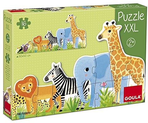 Goula Znane d53426 Puzzle XXL Dschungel, od drobnych do dużych