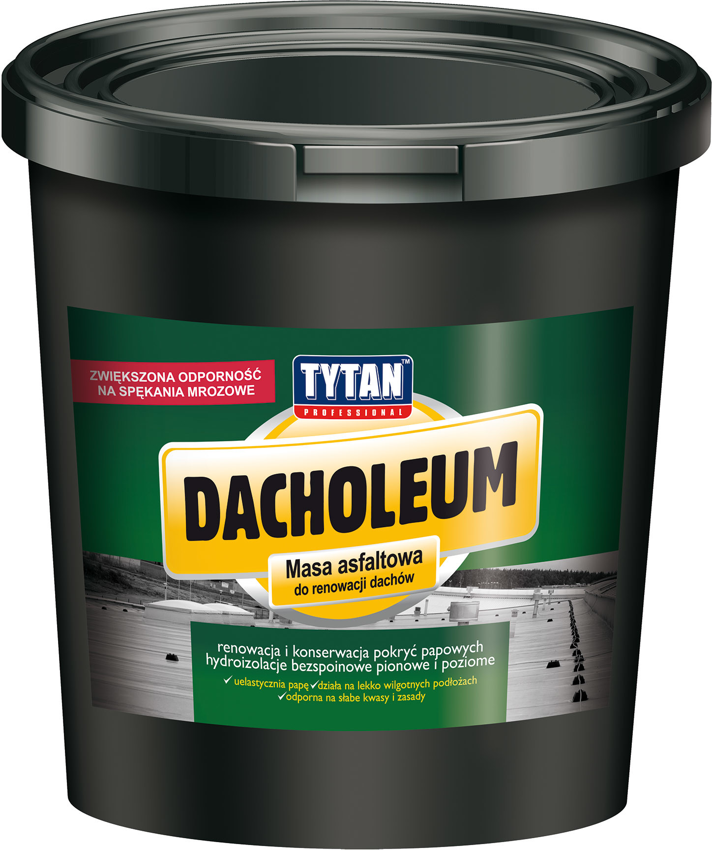 Tytan DACHOLEUM masa asfaltowa do renowacji dachów Professional 5kg. BIT-DA----500