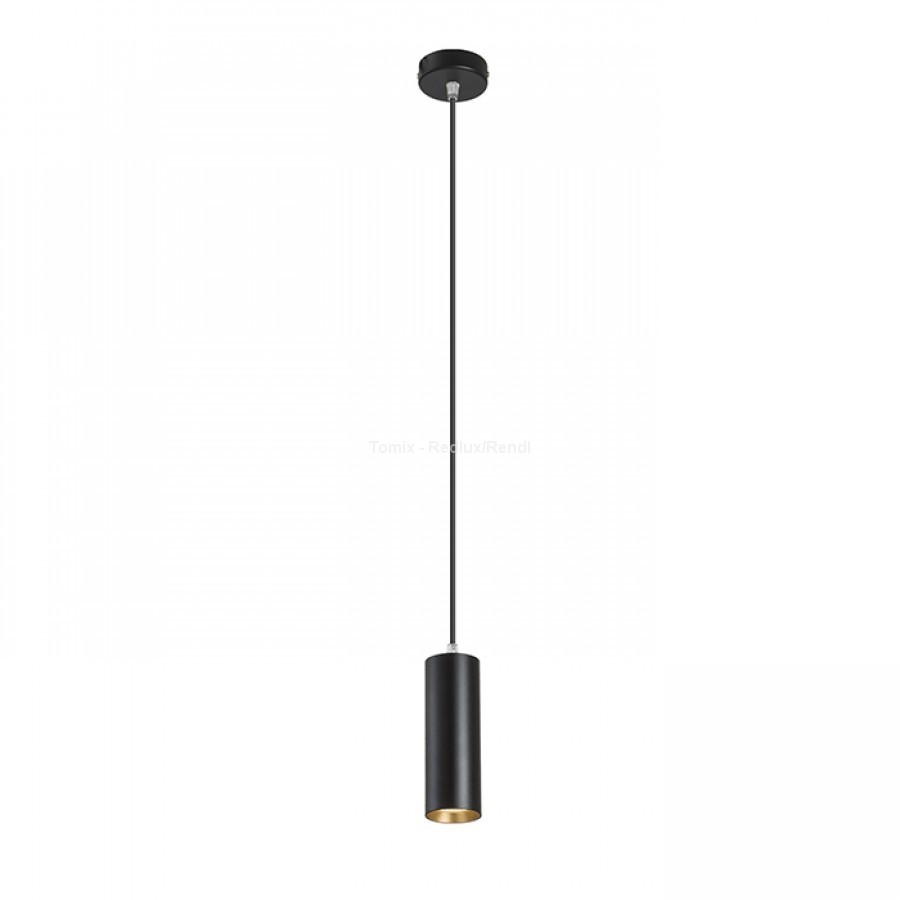 Redlux Rendl MAVRO lampa wisząca czarna/złota 230V LED 12W 38° 3000K R12992) Rendl