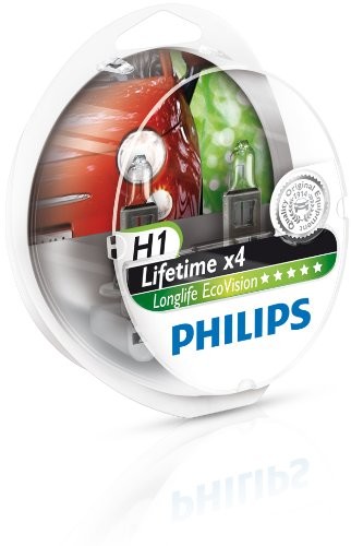 Philips 12258LLECOS2 Longlife EcoVision H1 reflektor lampy, 2-ER Kit 12258LLECOS2