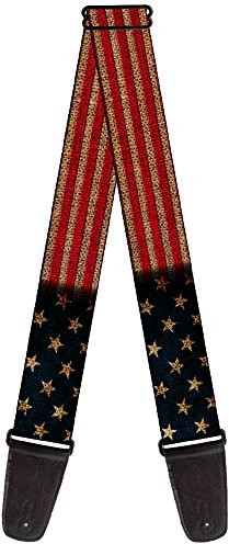 Buckle Down Pas do gitary z nylonu BD  Vintage flaga USA Amerika United States Stretch GS-W32210