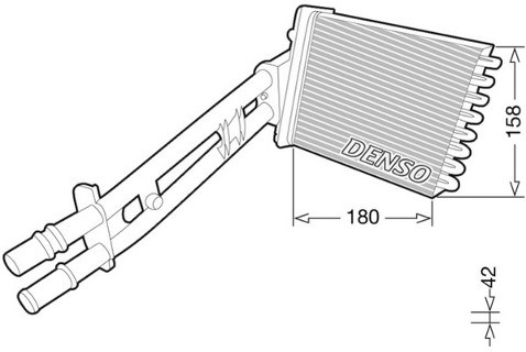 DENSO Wymiennik ciepła, ogrzewanie wnętrza DRR09043