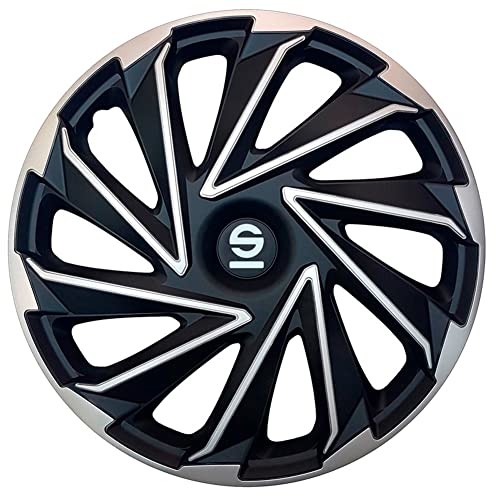 SPARCO SPARCO Zestaw kołpaków ozdobnych Varese 16 cali, srebrny/czarny SPC1680SVBK