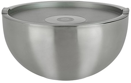 GSW 552301 miski termiczne ze stali szlachetnej z pokrywką z tworzywa sztucznego, srebrne, 30 cm, 2 szt. 552301