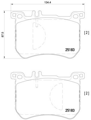 BREMBO Zestaw klocków hamulcowych, hamulce tarczowe P 50 111