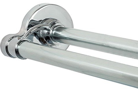 zenna Home 36602ss, Neve rrust Aluminum Double Tension Shower Curtain Rod, 44 to 72-inch, Chrome by ZPC Zenith Products Corporation 36602SS