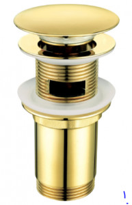 Deante NHC Z10U CLICK CLACK OKRąGŁY GOLD Z TULEJą. UMYWALKOWY SIERPIE$94