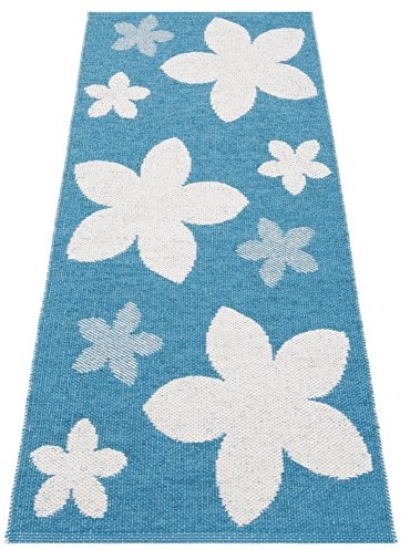 Horredsmattan horred smattan 11415  0005 z tworzywa sztucznego z dywanu, Flower, 70 x 250 cm, turkusowy 11415-0005