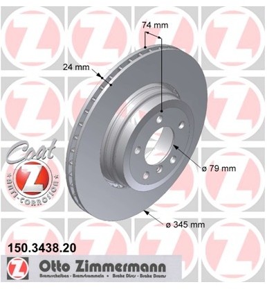 Zimmermann Tarcza hamulcowa 150.3438.20