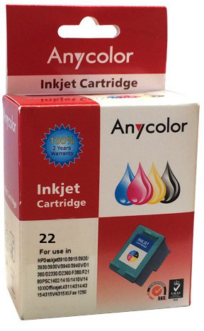 Anycolor zamiennik HP 22XL [c9352a c9352c] color