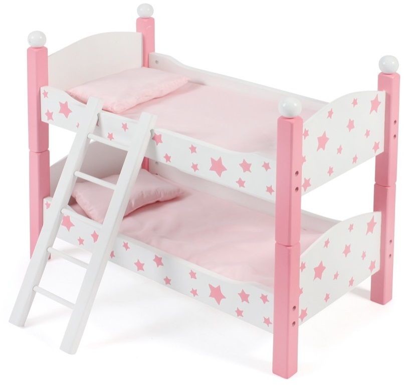 Bayer Chic składane łóżko piętrowe dla lalek różowe