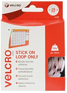 Velcro 125 Stick On Coins () 19 MM flauszowa Only Biały 125 punktów na rzep do naklejenia flausz () 19 MM wei