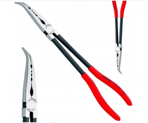 KNIPEX SZCZYPCE MONTAŻOWE WYDŁUŻONE DŁUGIE WYGIĘTE K28 81 280