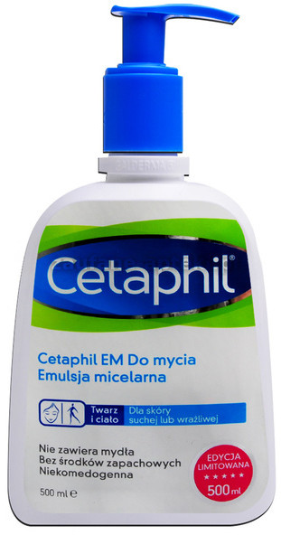 Cetaphil GALDERMA SP Z O.O Polska EM Emulsja micelarna do mycia 500 ml 7072497