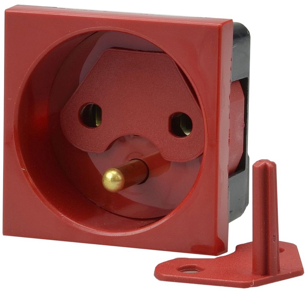 Mediabox 45x45 gniazdo prądowe 230V 2P+Z Data