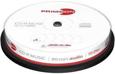 PrimeOn CD-R 80 min./Audio 10er Spindel inkjet Fullsize printable 2761111