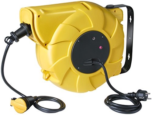 Brennenstuhl Box Electric elektryczna automatyczne bęben kablowy ABE, żółty 1241201