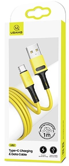 USAMS Kabel U52 Usb-c 2A Fast Charge 1m żółty/yell