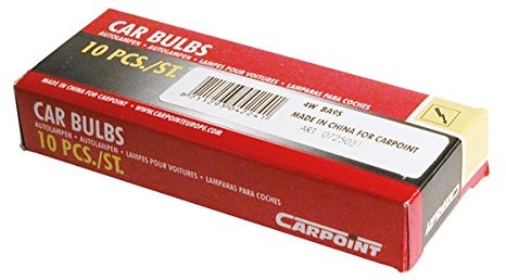 Carpoint 0725041 żarówka 5 W 11 X 38 sv8, 10 sztuki Box CPT0725041