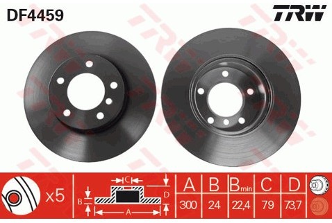 TRW Tarcza hamulcowa DF4459