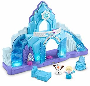 Fisher Price GKV24 Little People Disney Frozen Els's Ice Palace, muzyczny zestaw rozświetlający z postaciami Elsy i Olafa