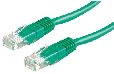 Patchcord UTP kat.5e 1m zielony)