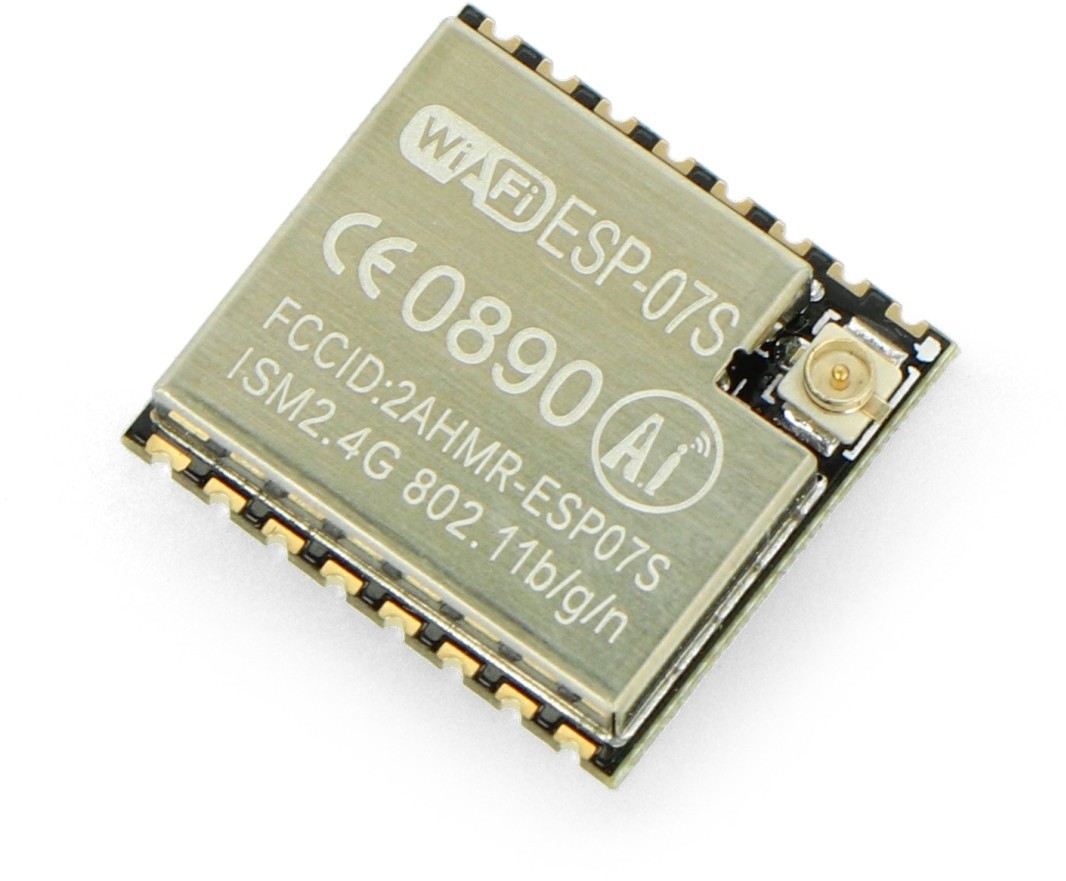 OEM Moduł WiFi ESP-07S ESP8266 - 9 GPIO, ADC, Gniazdo U.FL DNG-16184